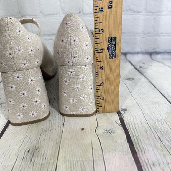 Maiden Platform Floral Fabric Women Size 9.5 Block Mary Jane Cottage Fairy Shoes - Picture 9 of 10